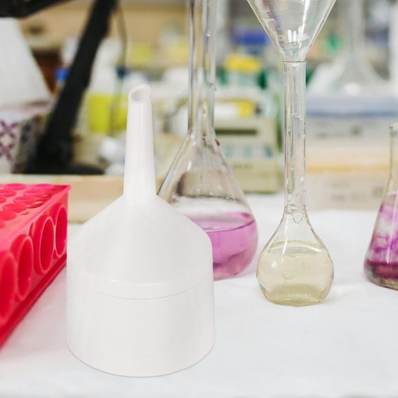BESTOYARD White Plastic Funnel for Precise Filtering and Easy Cleaning in Labs and Kitchen