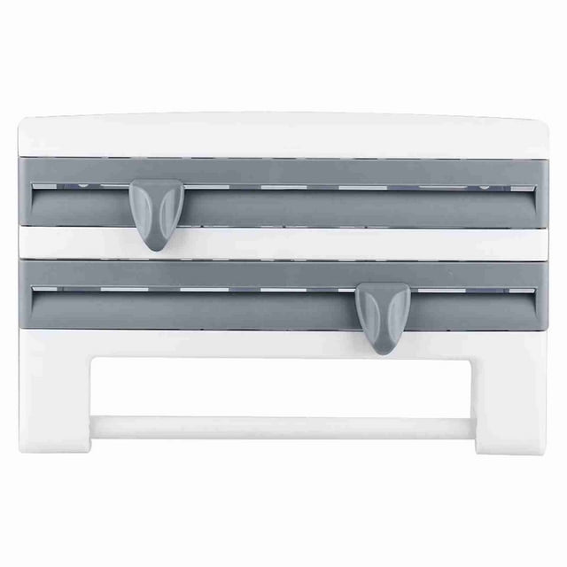 Organizador De Cocina Wallmount, Estante De Almacenamiento, Soporte Para Papel De Cocina, Dispensador De Película Conservante