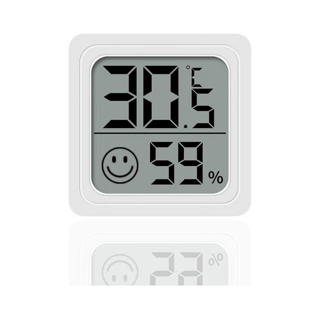 1 pieza Higrómetro para el hogar Habitación de bebé Termómetro de refrigeración y calefacción seco y húmedo Temperatura y humedad del automóvil Mini higrómetro electrónico simple