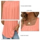 thumbnail image 4 of Camiseta sin mangas plisada para mujer, Color puro, elegante, transpirable, informal, de verano, sin mangas, 4 of 5