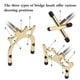 thumbnail image 3 of Traje de bola de billar Palo de billar retráctil, puente, taco de billar, palo de puente de billar con 3 cabezales de puente de latón extraíbles, 3 of 6