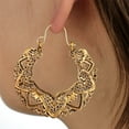 thumbnail image 4 of Guardurnaity Pendientes colgantes Vintage círculo aro pendiente antiguo patrón hueco aniversario regalo joyería colgante verano fiesta playa Ropa, zapatos y accesorios Miscelánea, 4 of 6