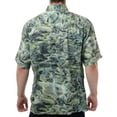 thumbnail image 3 of Aqua Design Mens Short Sleeve Fly Fishing Shirts UPF 50+: Green Bayou size XL, 3 of 3