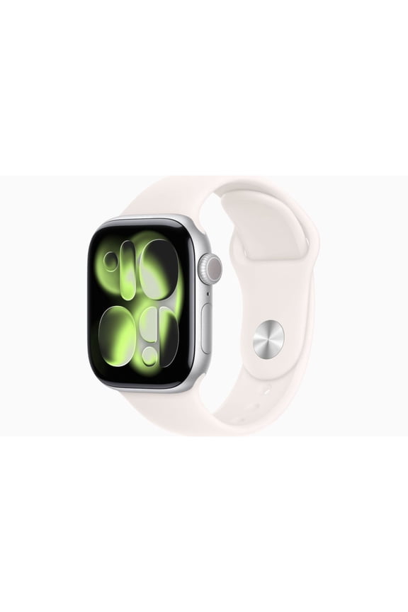 Restored Apple Watch Series 11 - GPS + Cellular - 42mm Silver Aluminum Case with Light Blush Sport Band - M/L (Refurbished)