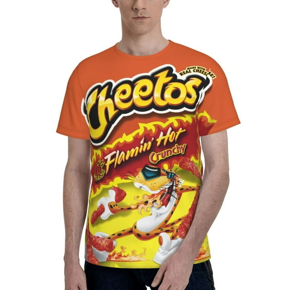 Cheetos T-shirt Vintage Short Sleeve Blouse Tops Fishing Beach T-Shirt S