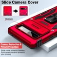 thumbnail image 6 of LeYi for Google Pixel 7A Case with  2 Pack Screen Protector, 360° Magnetic Ring Holder Kickst, Red, 6 of 8
