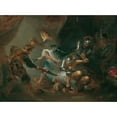 thumbnail image 2 of Franz Anton Maulbertsch 14x11 Black Ornate Wood Framed Double Matted Museum Art Print Titled: The Glare Simson (1787-1790), 2 of 5