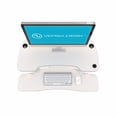 thumbnail image 4 of VERSADESK Power Pro Electric Height Adjustable Desk Riser – Sit to Stand Desktop Converter with Keyboard + Mouse Tray, Steel Frame | 36" x 24" (White), 4 of 9