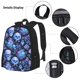 thumbnail image 3 of Balery Skull blue crystal flower Mochila Escolar 3 en 1 para Niños - Mochila Resistente con Lonchera Térmica y Estuche - Mochila Escolar para Niños y Niñas, 3 of 7