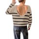 thumbnail image 3 of Suéter Corto de Cuello Redondo para Mujer, Larga, Tejido Grueso, Estilo Jersey, Ideal para Otoño Caqui y Negro M, 3 of 7