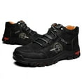 thumbnail image 3 of Mens Dress Shoes, Waterproof Work Boots Oxfords Loafers Low Soft Toe Hand Stitched Brogues Lace Up For Driving, Walking & Weddings Black Blue 39-48, 3 of 8