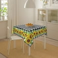 thumbnail image 5 of Sunflower Square Tablecloth 52×52 Inch Black White Buffalo Check Farmhouse Table Cloth Small Square Tablecloths Indoor Outdoor Washable Wrinkle Free Stain Resistant Waterproof Fabric Table Cover, 5 of 6