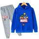 thumbnail image 3 of Sudadera con capucha y pantalones con estampado de Spiderman de Marvel para niños, 2 piezas, traje de primavera, otoño e invierno, ropa para niños y niñas, conjunto deportivo informal, 3 of 5
