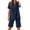 *Navy, variant on VBVC Women's Collared 2 Piece Office Set,Short Sleeve Top and Bermuda Shorts For Women, Ladies' Breathable Summer Loungewear With Pockets,Beige,S-3XL