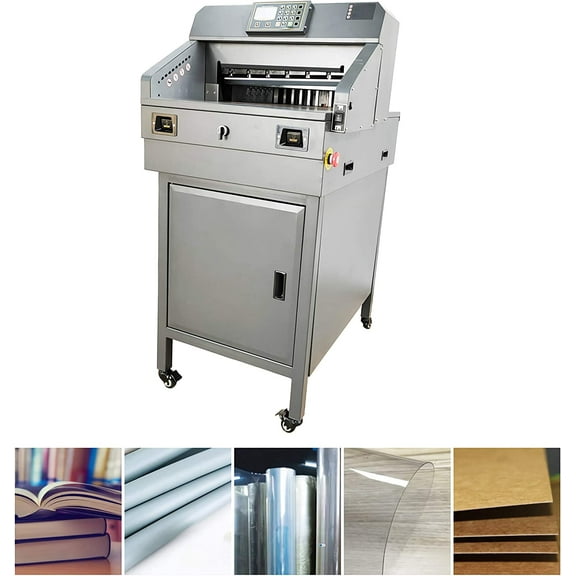 EQCOTWEA Electric Numerical Stand Paper Cutter Paper Stack Cutter Trimmers Guillotine Numerical Control 460SP