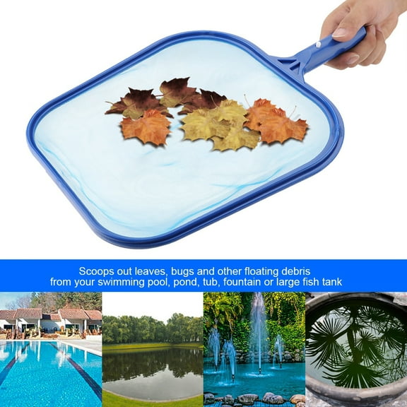 Pool Leaf Skimmer with Fine Mesh Net, Easy Cleaning for Swimming Pools, Fountains