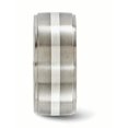 thumbnail image 4 of Edward Mirell Titanium Brush&Polished w/Sterling Silver 10mm Band, 4 of 7