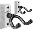 thumbnail image 1 of Soporte para guitarra SNIGJAT, soporte de pared de madera dura, paquete de 2 unidades, giratorio, 1 of 8