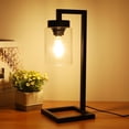 thumbnail image 1 of Depuley Metal Table Lamp Industrial Nightstand Lamp with Glass Shade E26 Bulb Included, 1 of 6