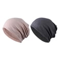 thumbnail image 1 of Gorro Unisex Sunnimix Elástic Beanie Slouchy 2pcs Gris, 1 of 5