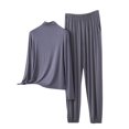 thumbnail image 1 of Ensembles de Pyjama pour Femmes à Manches Longues Grande Taille Ensemble de Tenue d'Intérieur pour Femmes Design Mince Couleur Unie Pantalon à Manches Longues Ensemble Deux Pièces Femme Pyjamas Mélangés, 1 of 2