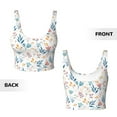 thumbnail image 4 of Yiaed Tulips Flowers Print Ladies Waistcoat Women Sports Vest Vest Sports Women Sports Top Yoga Vest for women-Large, 4 of 8