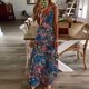 thumbnail image 2 of Vestido largo de playa ajustado con estampado de rayas sin mangas con cuello en V y cintura media a la moda para mujer Pompotops  ghjkhdj9214, 2 of 5