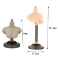 thumbnail image 2 of Support de Buste pour Homme Femme 1/6 Présentoir Base Demi-Poitrine Modèle Plateforme PVC pour Perruques Femme B, 2 of 7