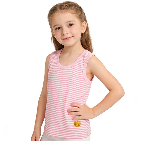 BLTIBY Toddler Girls Boys Tank Tops Summer Sleeveless Striped Undershirts Basic Tees Shirts for Kids