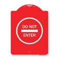 thumbnail image 1 of SignMission A-DES-RW-1824-24150 18 x 24 in. Designer Series Sign - Do Not Enter, Red & White, 1 of 1