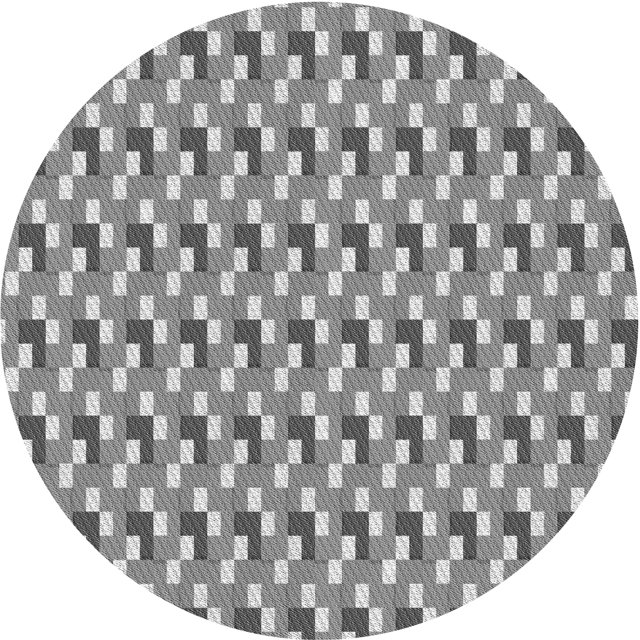 Ahgly Company Tapis Rond Lavable en Machine Intérieur Transitionnel Gris Argenté, 4 Pieds Rond