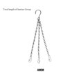 thumbnail image 2 of keepw Metal Hanging Basket With Durable Hanging Chain White Wide Application white zinc 40cm 1Set, 2 of 6