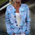 thumbnail image 2 of Kaondbfi Cardigan for Women, Autumn and Winter Knitted Button Cardigan Casual Coat Top Womens Winter Coat, 2 of 5