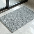 thumbnail image 2 of Handwoven Black and White Diamond Wool Flatweave Kilim Rug, 2' x 3', 2 of 7