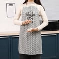 thumbnail image 3 of AUQ Apron Women Cotton Aprons for Women Reusable Cooking Aprons for Women,White Grid, 3 of 4