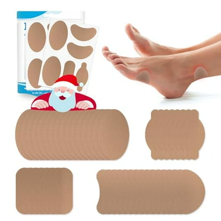 Moleskin for Feet, Moleskin for Blisters, Moleskin Adhesive Pads for Feet Heels, Skin Tape Sticker Patch for Feet (8 Sheets - 48 Pieces Total)