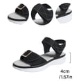 thumbnail image 6 of Busydd Women's Sandals Comfortable Open Toe Soft Sole Summer Sandals Trendy Hook-and-Loop Strap Shoes for Women 41, 6 of 9
