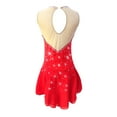 thumbnail image 2 of LIUHUO Customized Sleeveless Red Spandex Figure Skating Dress Girls Ladies Embellished with Diamonds Unique Design, 2 of 8