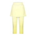 thumbnail image 7 of VEKDONE Skirted Leggings for Women Tennis Golf Skorts Capris Gym Yoga Legging with Skirts Pickleball Workout Capri Pants Gradient color Milk Silk Soft Tights, 7 of 7