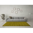 thumbnail image 3 of Ahgly Company Machine Washable Indoor Rectangle Solid Yellow Modern Area Rugs, 8' x 12', 3 of 4