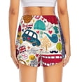 thumbnail image 2 of Lsque London Symbols Printed Women's Running Shorts with Liner Pockets,Elastic Quick Dry Workout Athletic Gym Yoga Shorts,Womens High Waist Shorts-Medium, 2 of 9