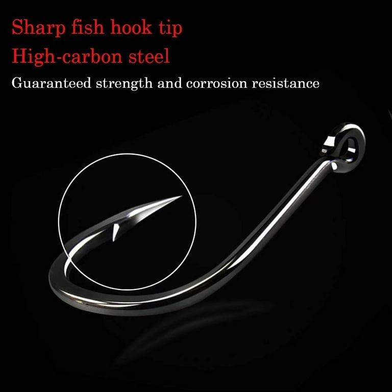 Drasry Fishing Hooks Set High Carbon Steel Jig Bait Sharp Fish Hook 500Pcs  #5 to #14