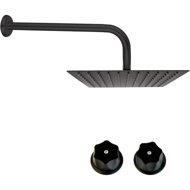 Kit Negro Mate CNX Regadera Cuello Y Juego de Manerales RC111