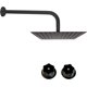 thumbnail image 1 of Kit Negro Mate CNX Regadera Cuello Y Juego de Manerales RC111 + MAN-005 + CUE-011, 1 of 6