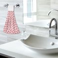 thumbnail image 5 of Yayeee Kitchen Hanging Hand Towels Set of 2 with Loop Bathroom Absorbent Tie Towel, Strawberry Plaid Pattern, 5 of 7