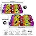 thumbnail image 3 of Fotbe Colorful Tie Dye Stained Glass 1 Car Windshield Sunshade | Sun Visor Protector Front Window Shade, Keeps Out UV Rays, Keeps Your Vehicle Cool-Medium, 3 of 7