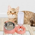 thumbnail image 6 of Automatic Pet Feeder Cat Water Bowl Food Station with 500ml Large Capacity Bottle for Small Pets and Puppies, 6 of 9