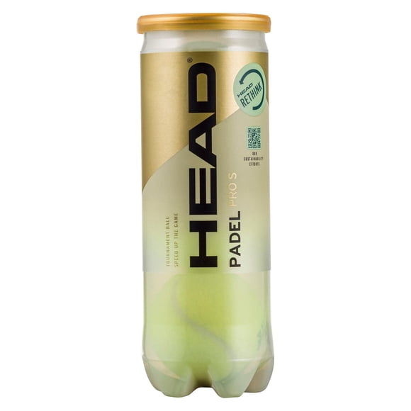 Pelotas de pádel HEAD Padel Pro S negras talla S