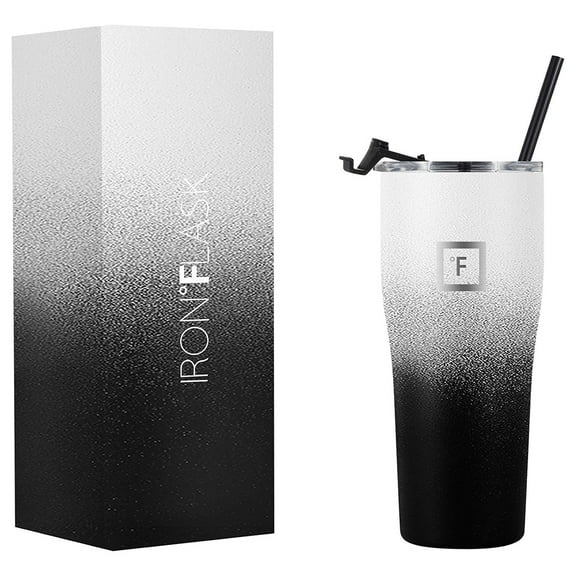 IRON °FLASK Insulated Rover Tumbler w/Lid & Straw, Stainless Steel Bottle, Day & Night, 24 Ounces
