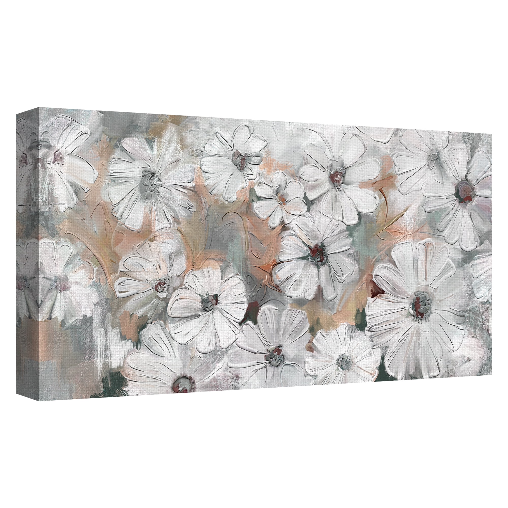 Fine Art Canvas Penelope Blush White Anemones by Studio Arts Canvas Art Print